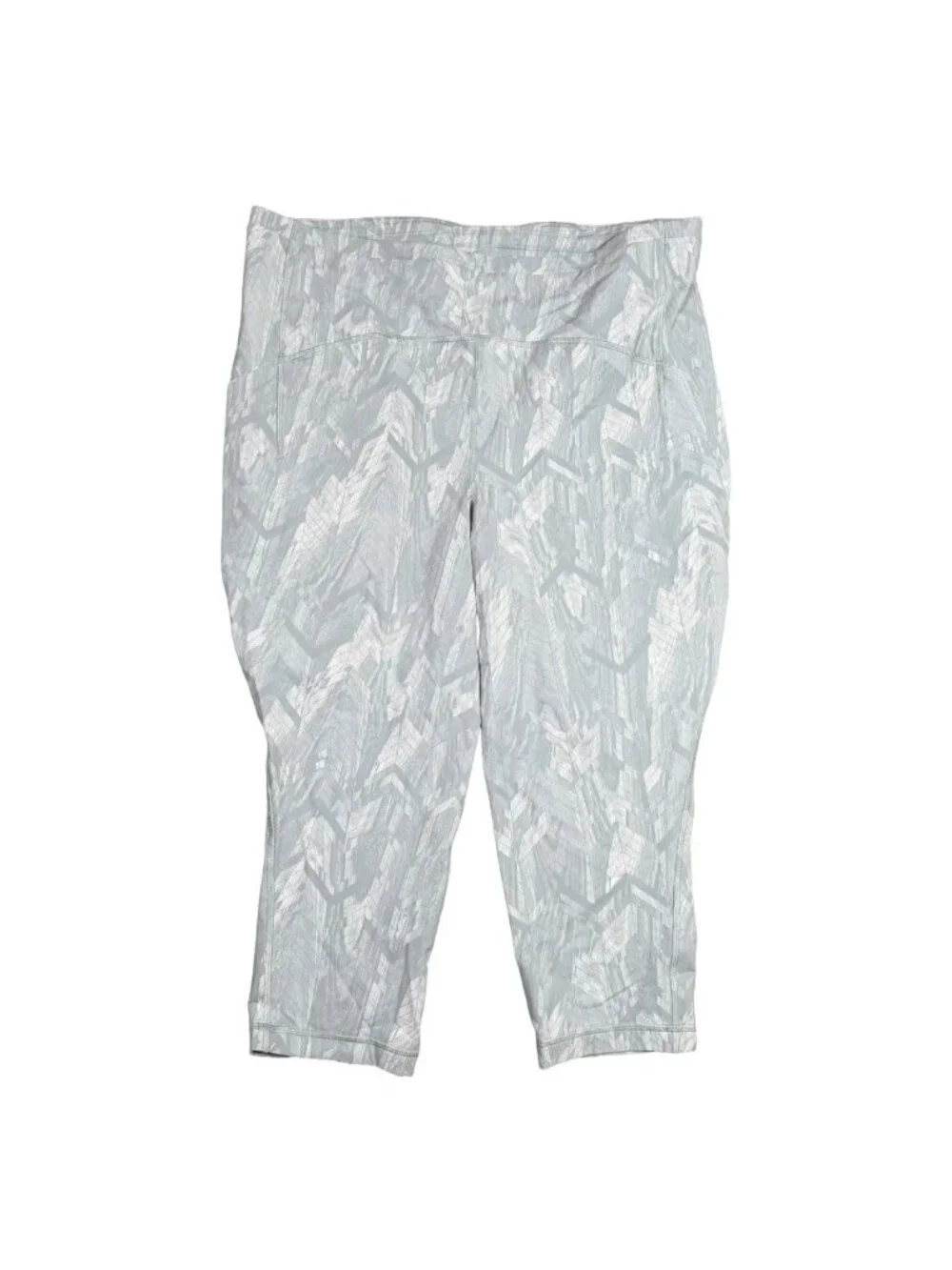 Lululemon Swift Speed High-Rise Crop 21" Leggings Size 18 Silver Blue White - Picture 1 of 4